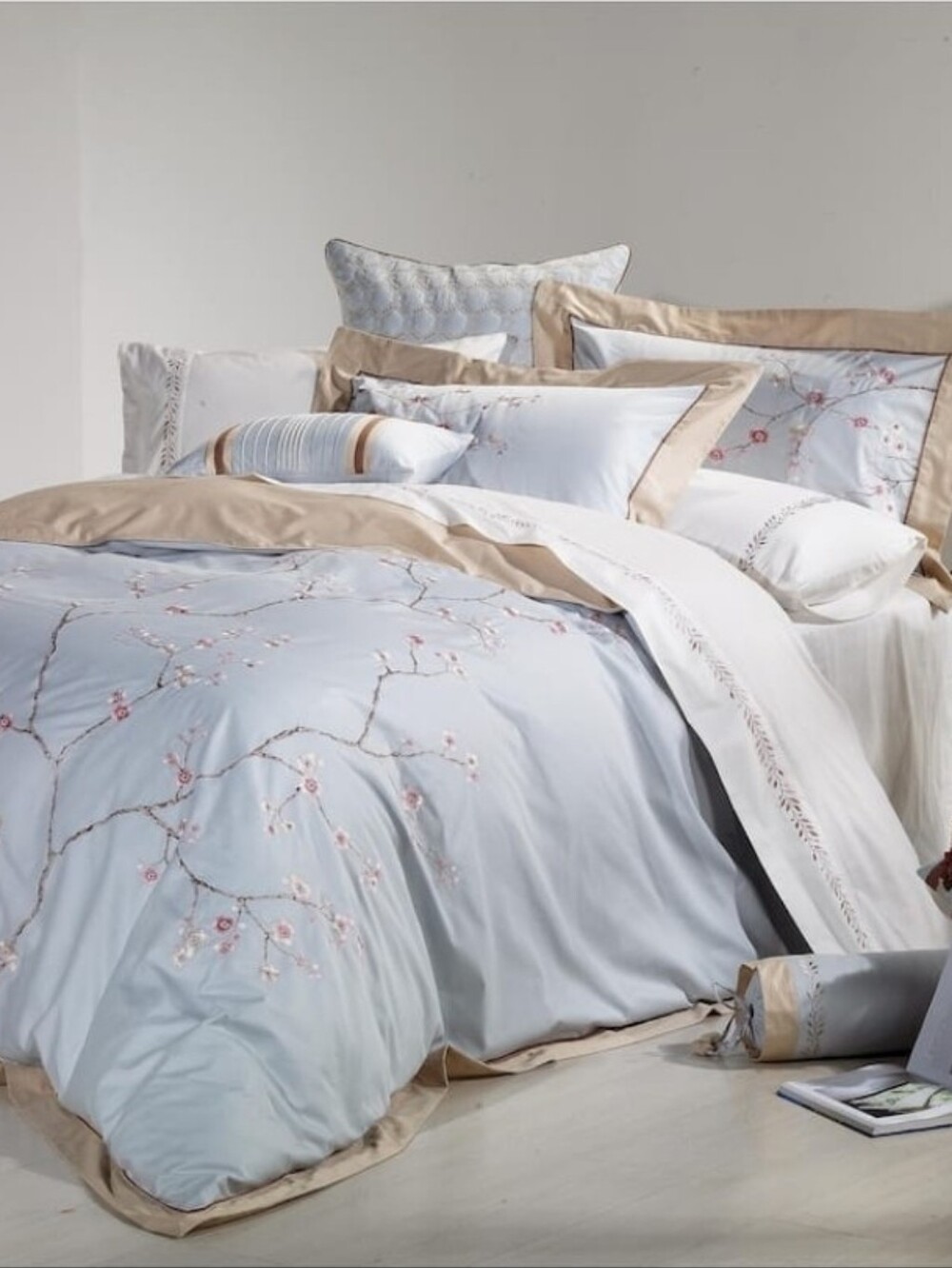 Mélange Home 3-Piece Duvet Set in Taupe and Gray